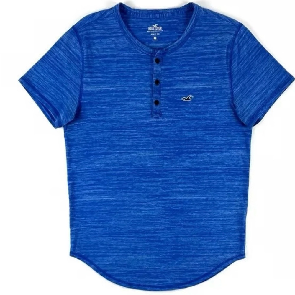 Hollister Men's Short Sleeve Blue Tee
